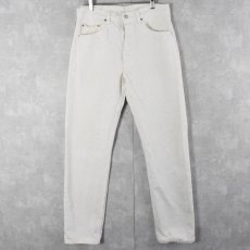 画像1: Levi's 501 USA製 ホワイトデニムパンツ W33 (1)