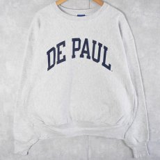 画像1: Champion REVERSE WEAVE "DE PAUL" プリントスウェット XL  (1)