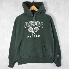 画像1: Champion REVERSE WEAVE "NOTREDAME PADDLE" プリントスウェットフーディ M (1)