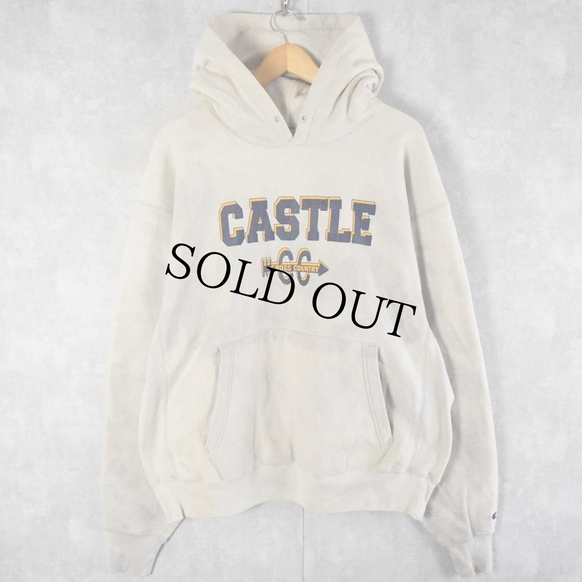 画像1: Champion PREMIUM REVERSE WEAVE "CASTLE" プリントスウェットフーディ  (1)