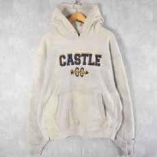 画像1: Champion PREMIUM REVERSE WEAVE "CASTLE" プリントスウェットフーディ  (1)