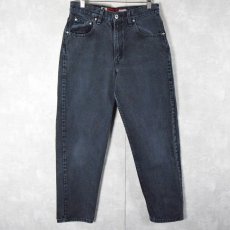 画像1: 90's Levi's SILVER TAB "Loose" USA製 ブラックデニムパンツ W30 (1)