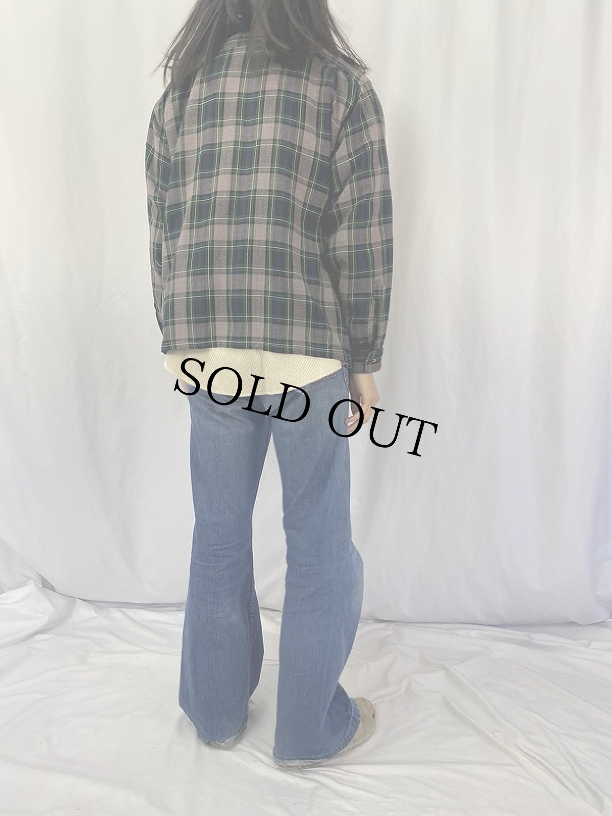 画像4: 60's Milliken ATTACHE by Revere チェック柄 アクリルオープンカラーシャツ XL (4)