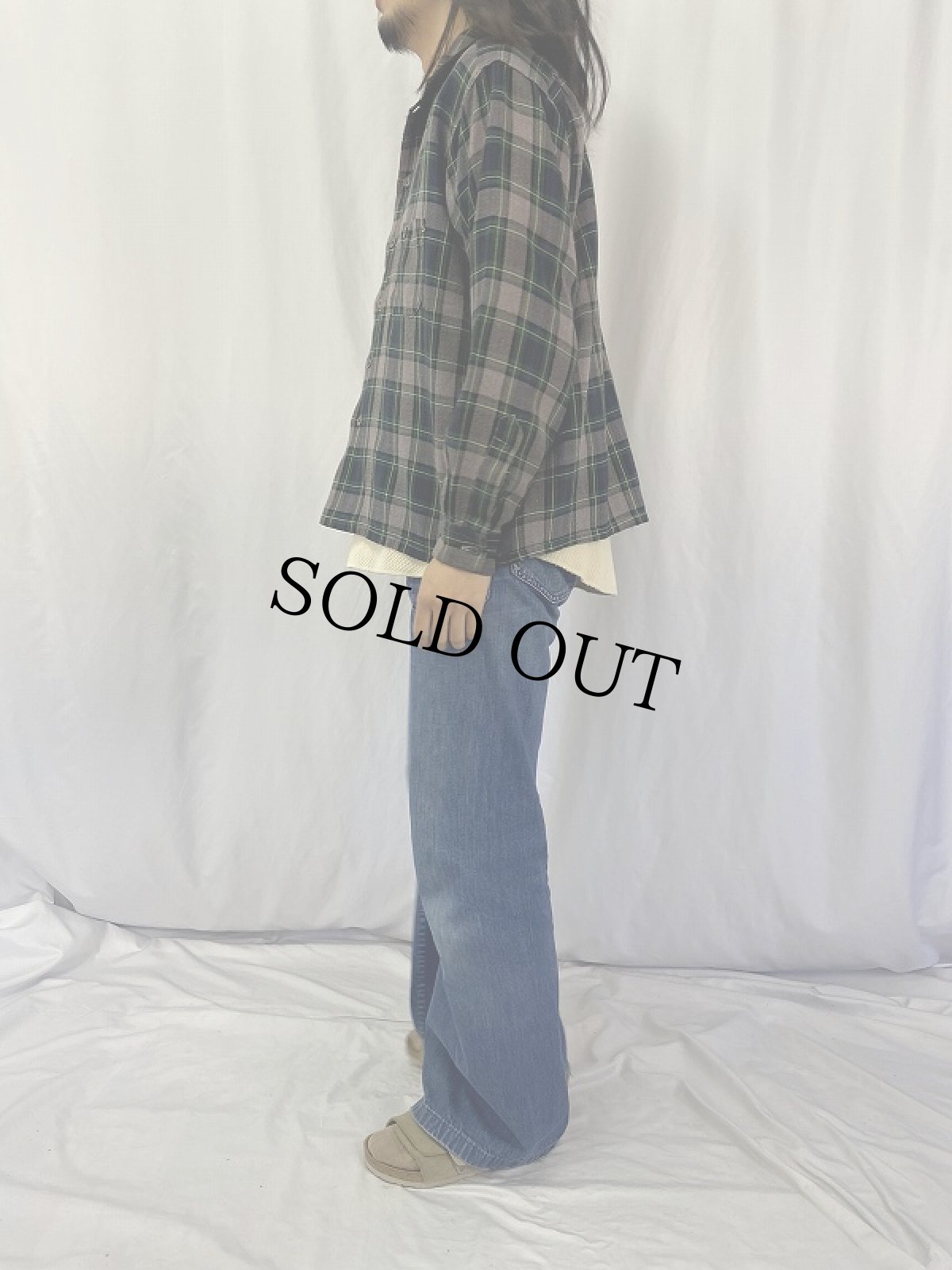 画像3: 60's Milliken ATTACHE by Revere チェック柄 アクリルオープンカラーシャツ XL (3)