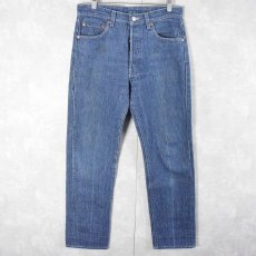 画像1: 80's Levi's 501 USA製 ストライプ柄 デニムパンツ W31 (1)