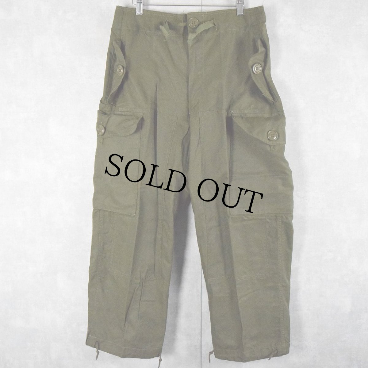 画像1: 80's CANADIAN ARMY ウィンドオーバーパンツ SHORT-SMALL DEADSTOCK (1)