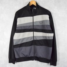 画像1: 80's FRED PERRY ロゴワッペン 切り替えデザイン トラックジャケット L (1)