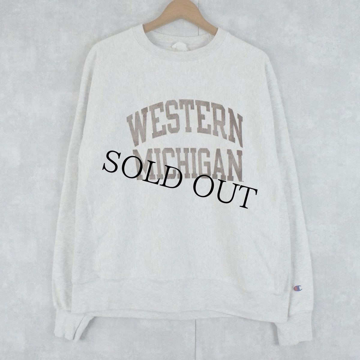 画像1: Champion REVERSE WEAVE "WESTERN MICHIGAN" プリントスウェット L (1)