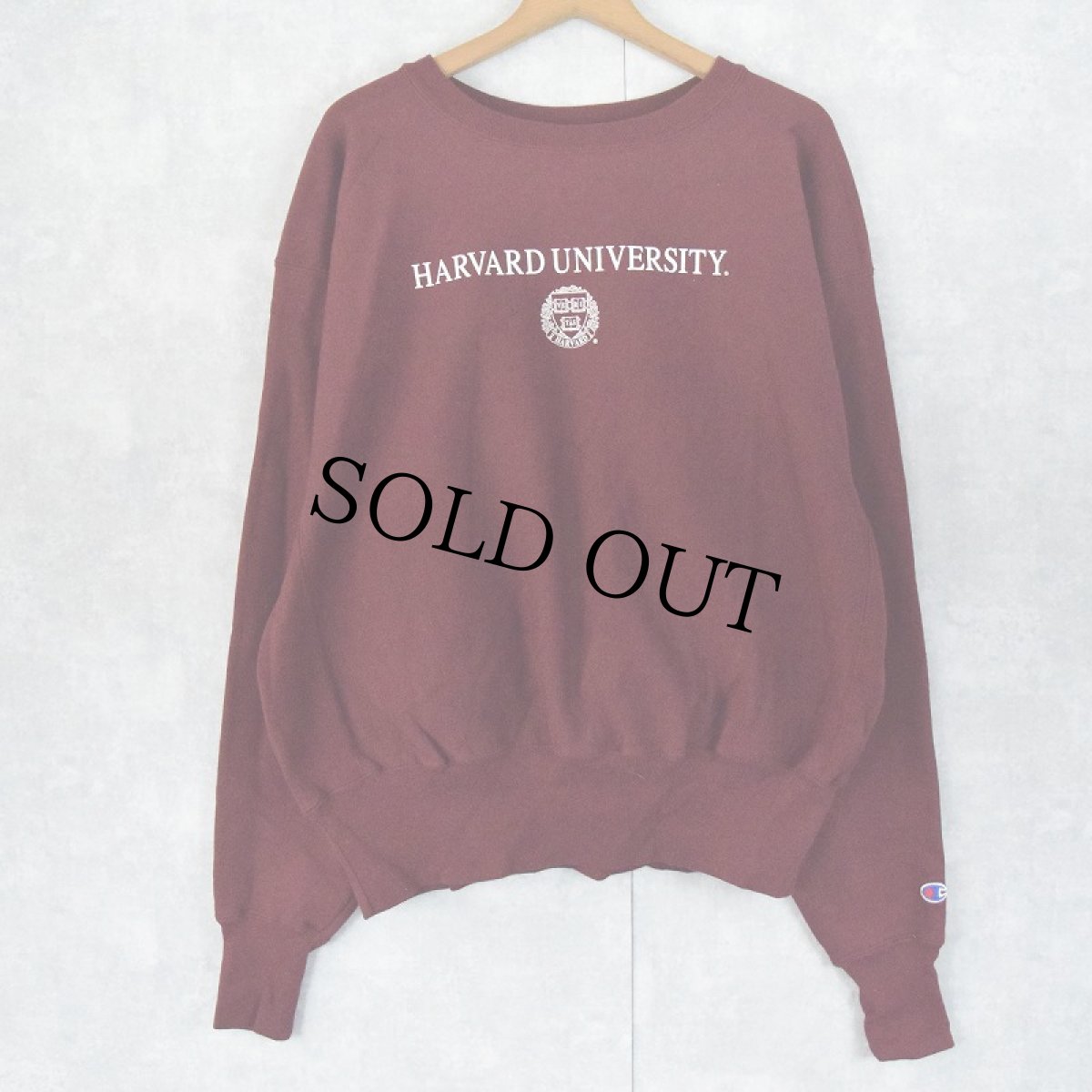 画像2: 00's Champion REVERSE WEAVE "HARVARD UNIVERSITY" プリントスウェット L (2)
