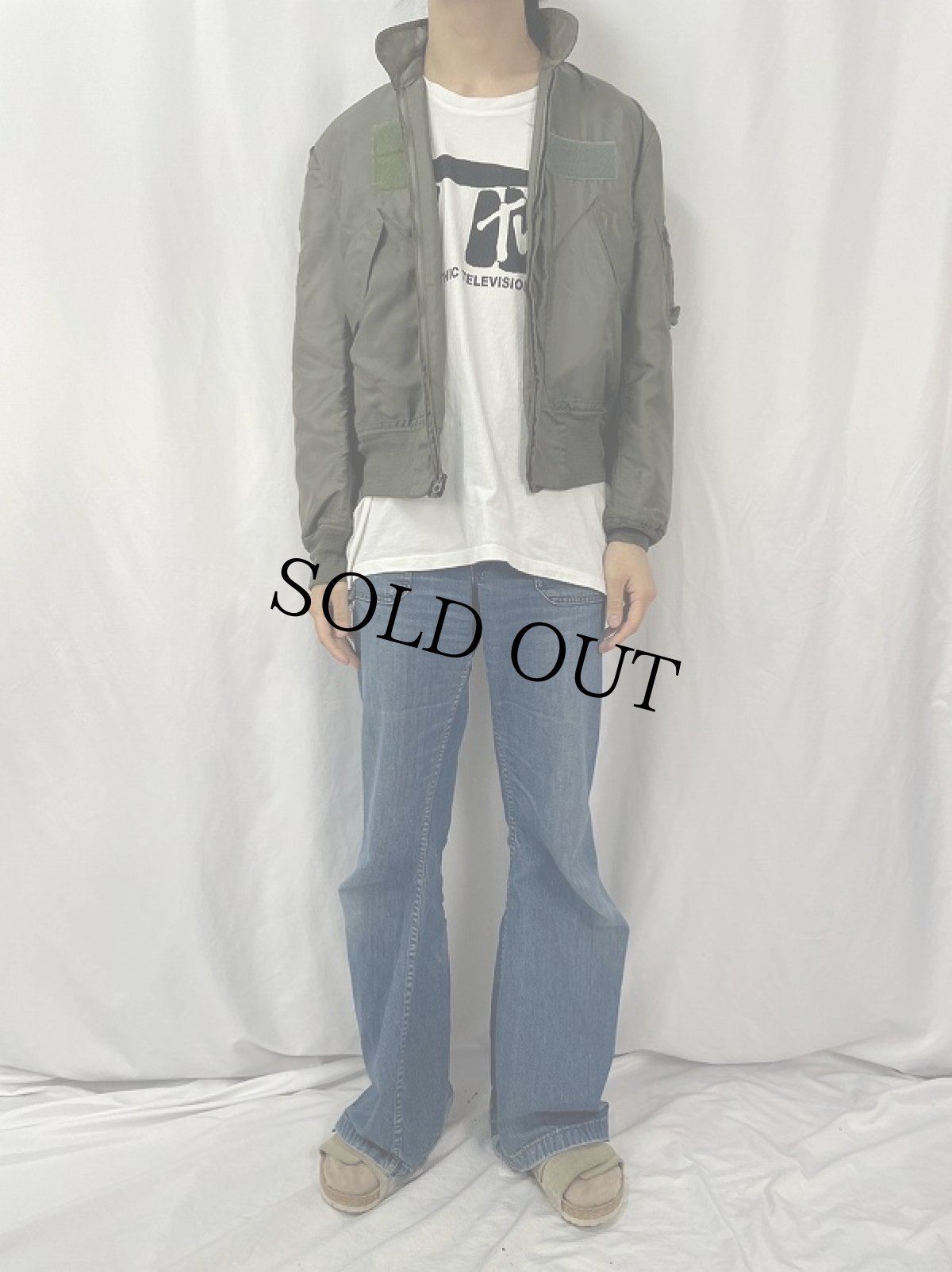 画像2: 80's U.S.AIR FORCE CWU-36/P "TYPE B" フライトジャケット MEDIUM (2)