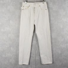 画像1: 90's Levi's 501 USA製 ホワイトデニムパンツ W31 (1)