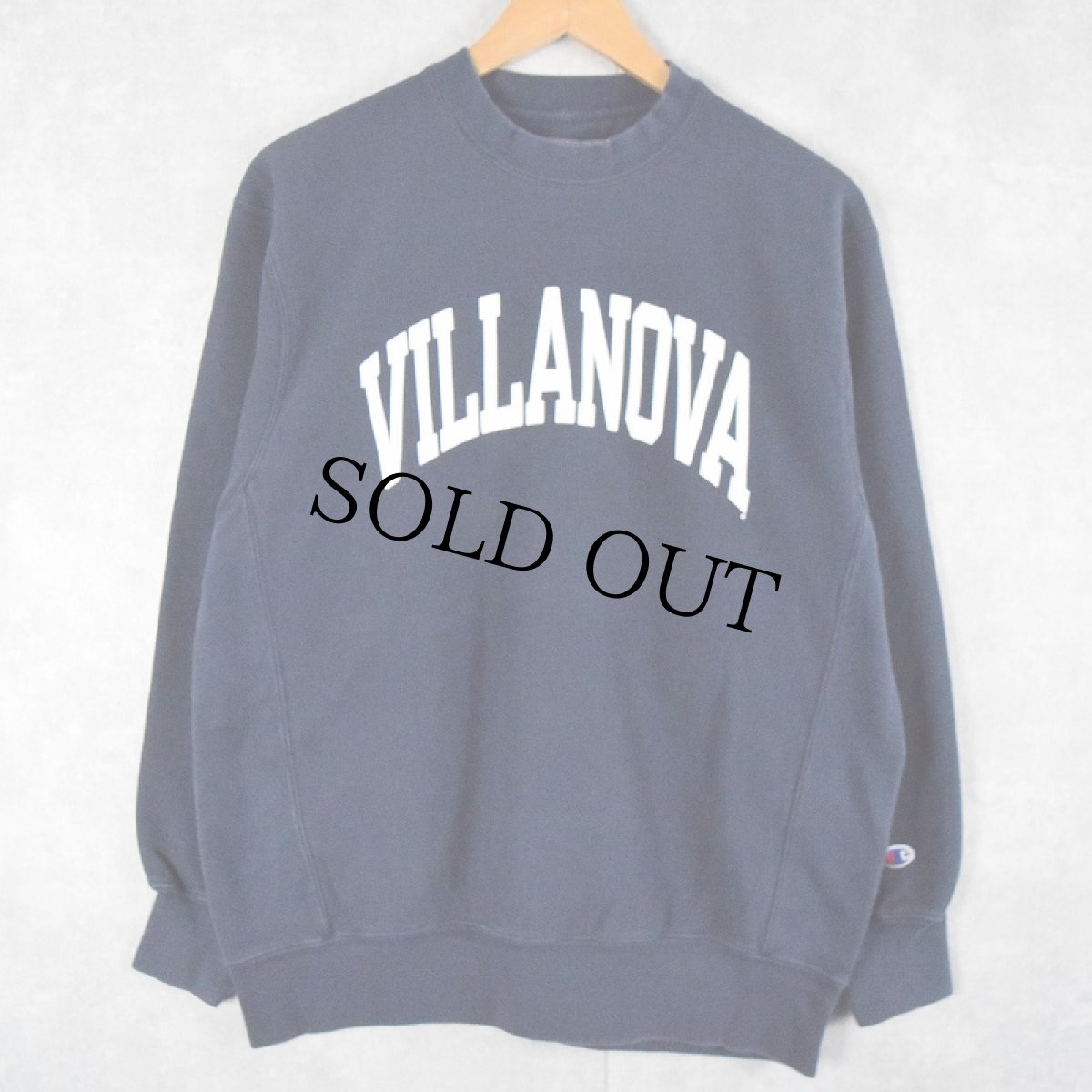 画像1: 00's Champion REVERSE WEAVE "VILLANOVA" プリントスウェット M (1)