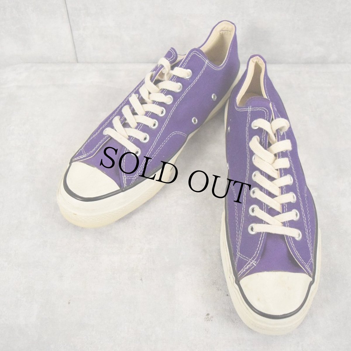 画像1: 【お客様お支払い処理中】70's CONVERSE CHUCK TAYLOR USA製 一つ星 ローカットスニーカー PURPLE US12 1/2 (1)
