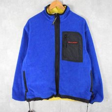 画像1: 90's POLO SPORT Ralph Lauren フリース×ナイロン リバーシブルジップジャケット M  (1)