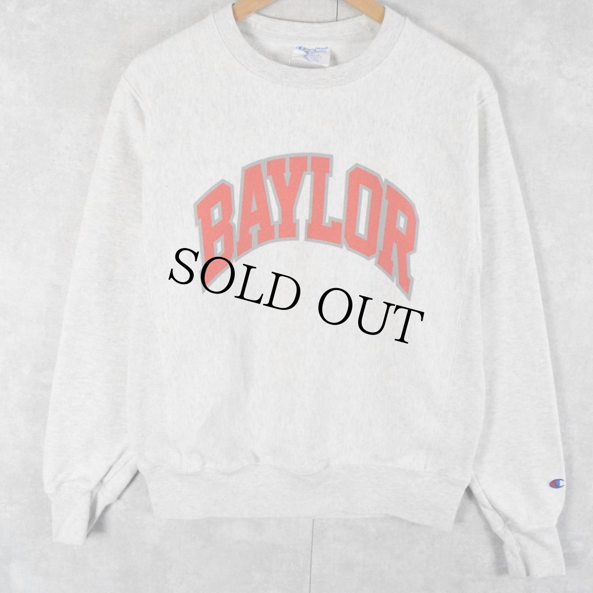 画像1: Champion REVERSE WEAVE "BAYLOR" プリントスウェット S (1)