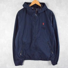 画像1: POLO Ralph Lauren ロゴ刺繍 コットンパーカー L (1)
