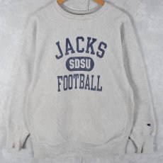 画像1: 90's Champion REVERSE WEAVE USA製 "JACKS FOOTBALL" プリントスウェット XL (1)