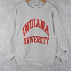 画像1: 90's Champion REVERSE WEAVE USA製 "INDIANA UNIVERSITY" プリントスウェット XL (1)