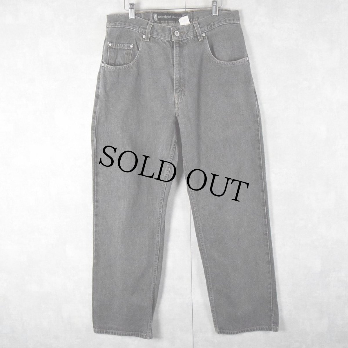 画像1: 00's Levi's SILVER TAB "straight+Loose" ブラックデニムパンツ W35 (1)