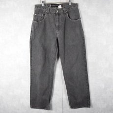 画像1: 00's Levi's SILVER TAB "straight+Loose" ブラックデニムパンツ W35 (1)