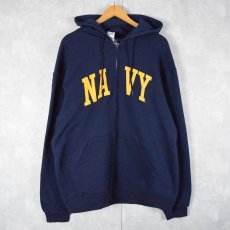 画像1: SOFEE "NAVY" スウェットジップパーカー 2XL (1)