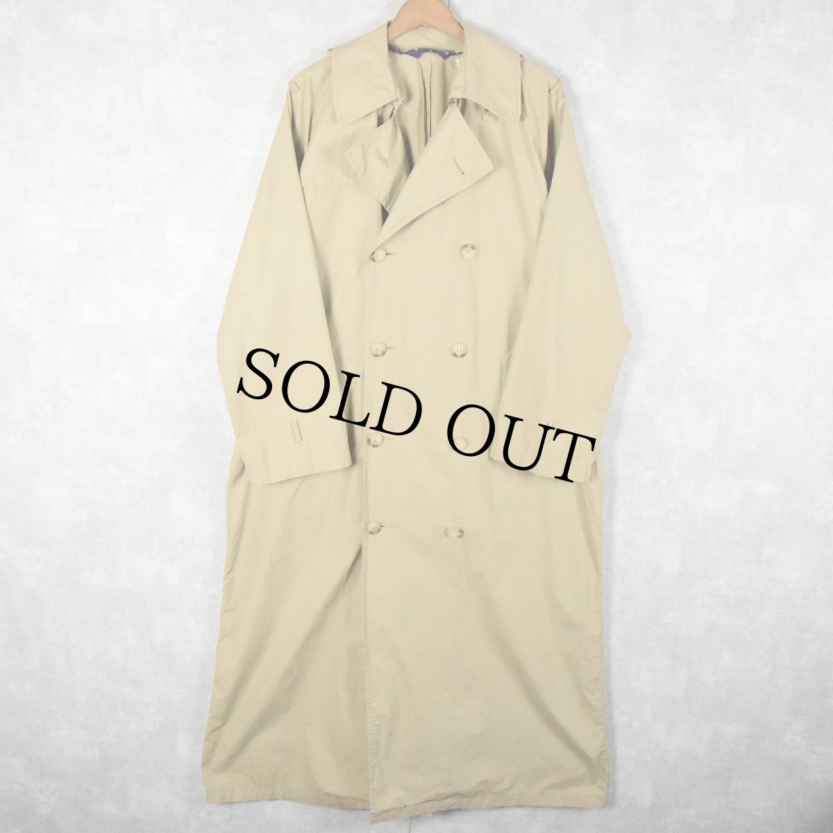 画像1: 90's POLO Ralph Lauren 一枚袖 コットンポプリントレンチコート SIZE6 (1)