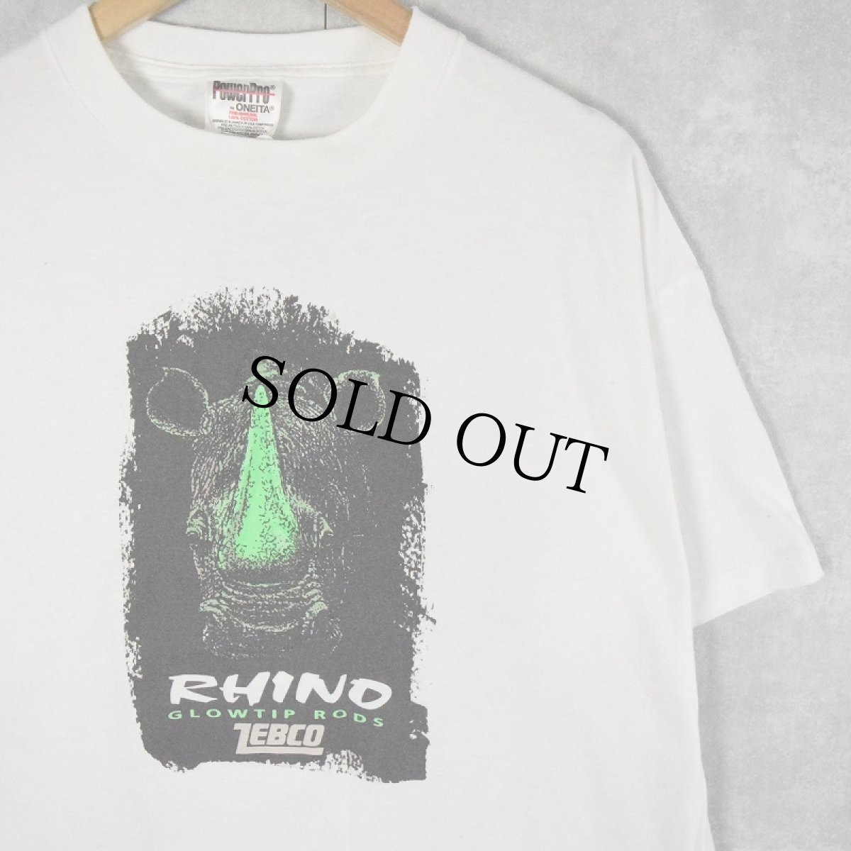 画像1: RHINO GLOWTIP RODS フィッシングブランドTシャツ XL (1)