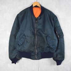 画像1: 民間品 ALPHA INDUSTRIES,INC. MA-1 フライトジャケット NAVY X-LARGE (1)