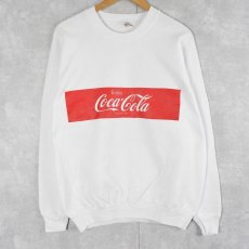 画像2: 80〜90's Coca-Cola USA製 ロゴプリント ラグランスウェット XL (2)