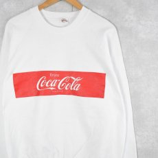 画像1: 80〜90's Coca-Cola USA製 ロゴプリント ラグランスウェット XL (1)