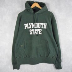 画像1: 00's Champiom REVERSE WEAVE "PLYMOUTH STATE" プリントスウェットフーディー XL (1)