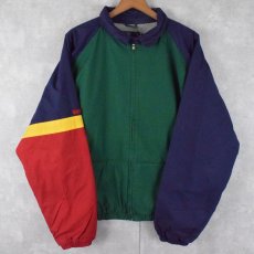 画像1: 90's POLO Ralph Lauren マルチカラー コットンポプリン スイングトップ XL (1)