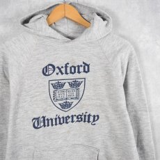 画像1: 90's OXFORD UNIVERSITY ENGLAND製 カレッジスウェットフーディー L (1)