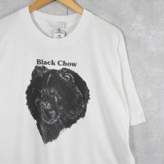 画像1: 90's "Black Chow" 犬プリントTシャツ XXL (1)