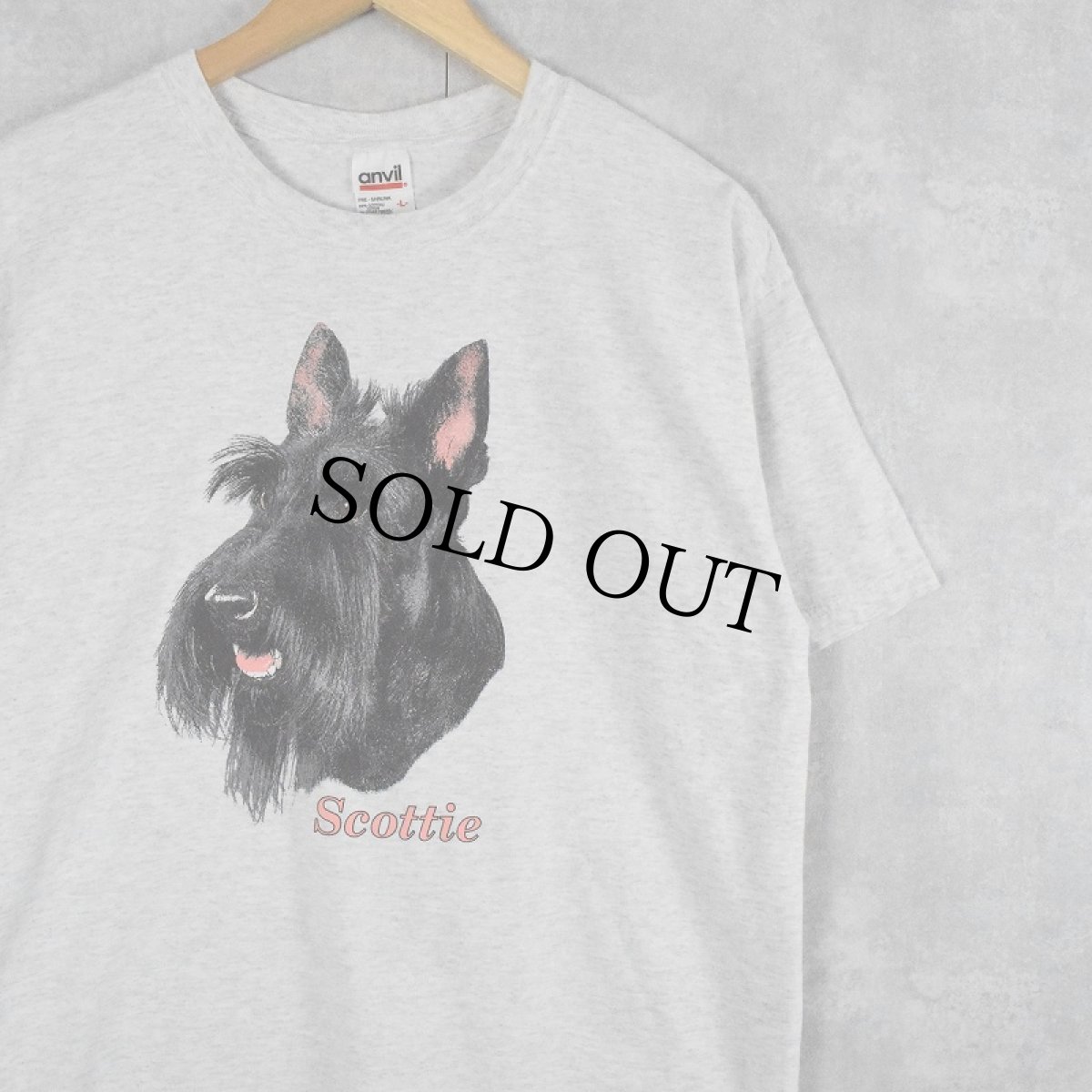 画像1: 90's "Scottie" 犬プリントTシャツ L (1)