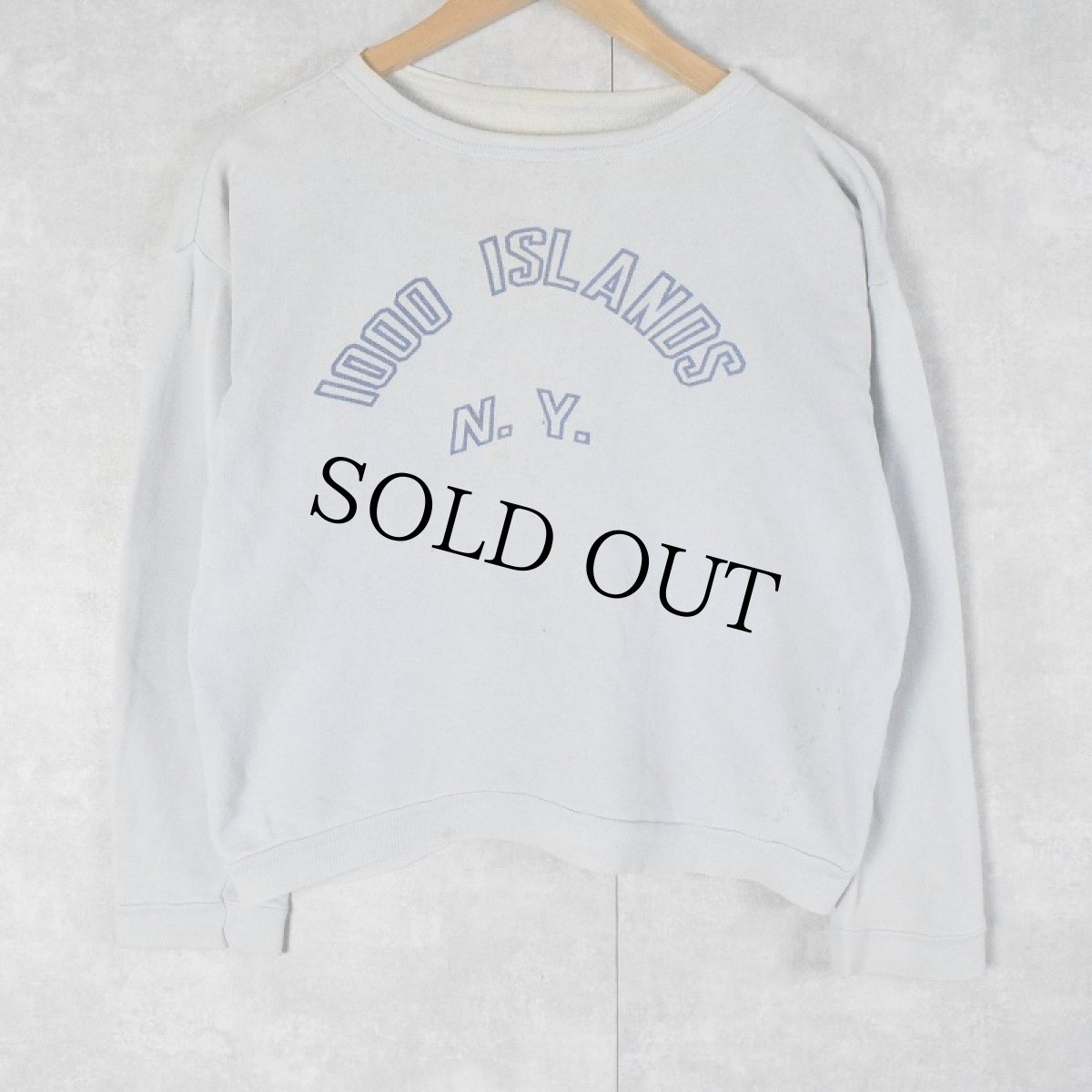 画像2: 60's "1000 ISLANDS" 染み込みプリント スウェット (2)
