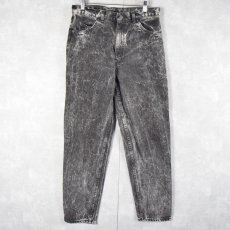 画像1: 90's Levi's 550 USA製 ケミカルウォッシュ ブラックデニムパンツ W31 (1)