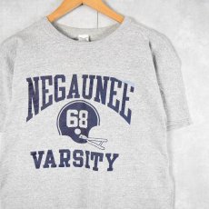 画像1: 80's Champion USA製 トリコタグ "NEGAUNEE VARSITY" プリントTシャツ L (1)