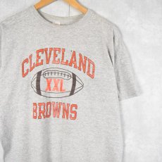 画像1: 80's Champion USA製 トリコタグ "CLEVELAND BROWNS" プリントTシャツ XL (1)