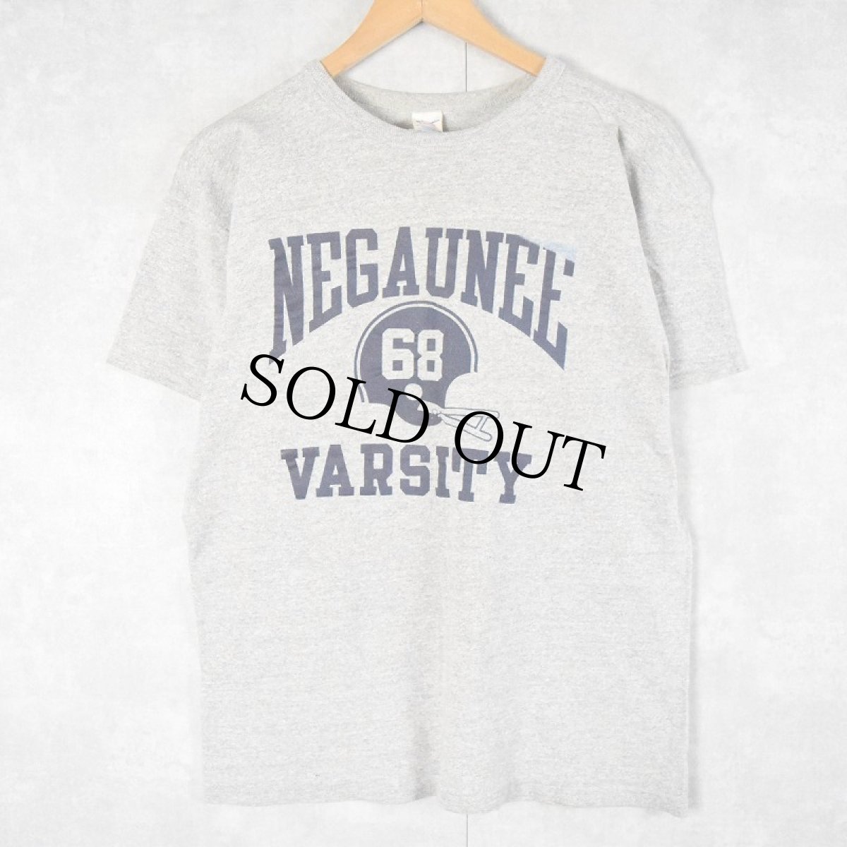 画像2: 80's Champion USA製 トリコタグ "NEGAUNEE VARSITY" プリントTシャツ L (2)