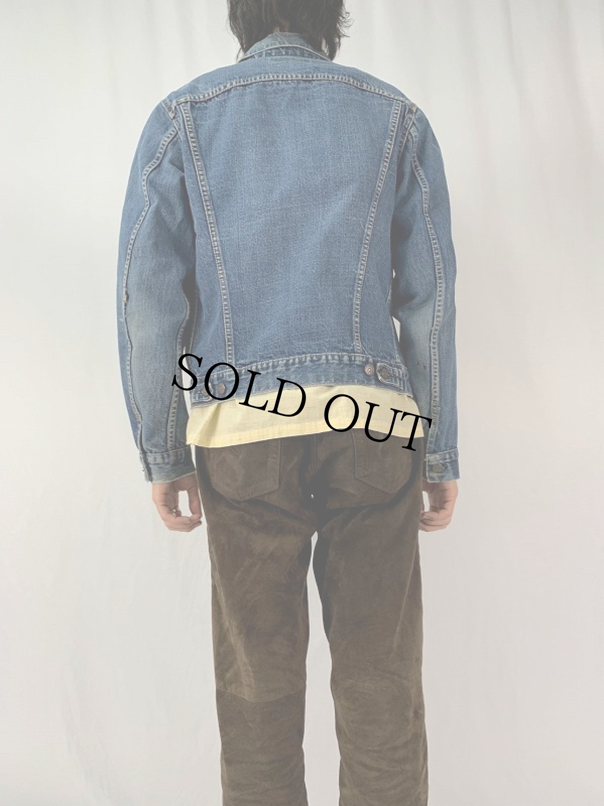 画像4: 60's LEVI'S 70505 BIGE デニムジャケット (4)