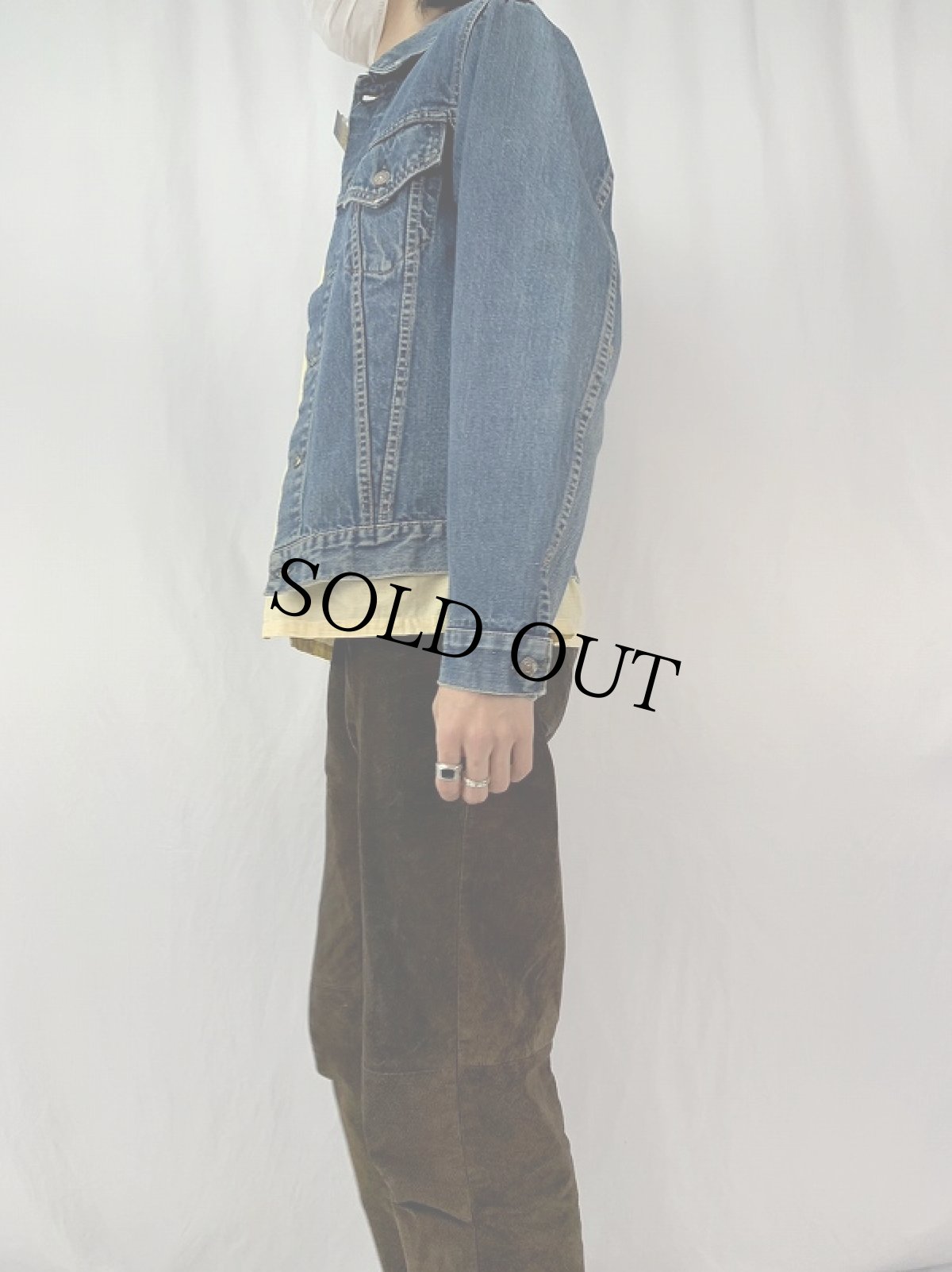 画像3: 60's LEVI'S 70505 BIGE デニムジャケット (3)