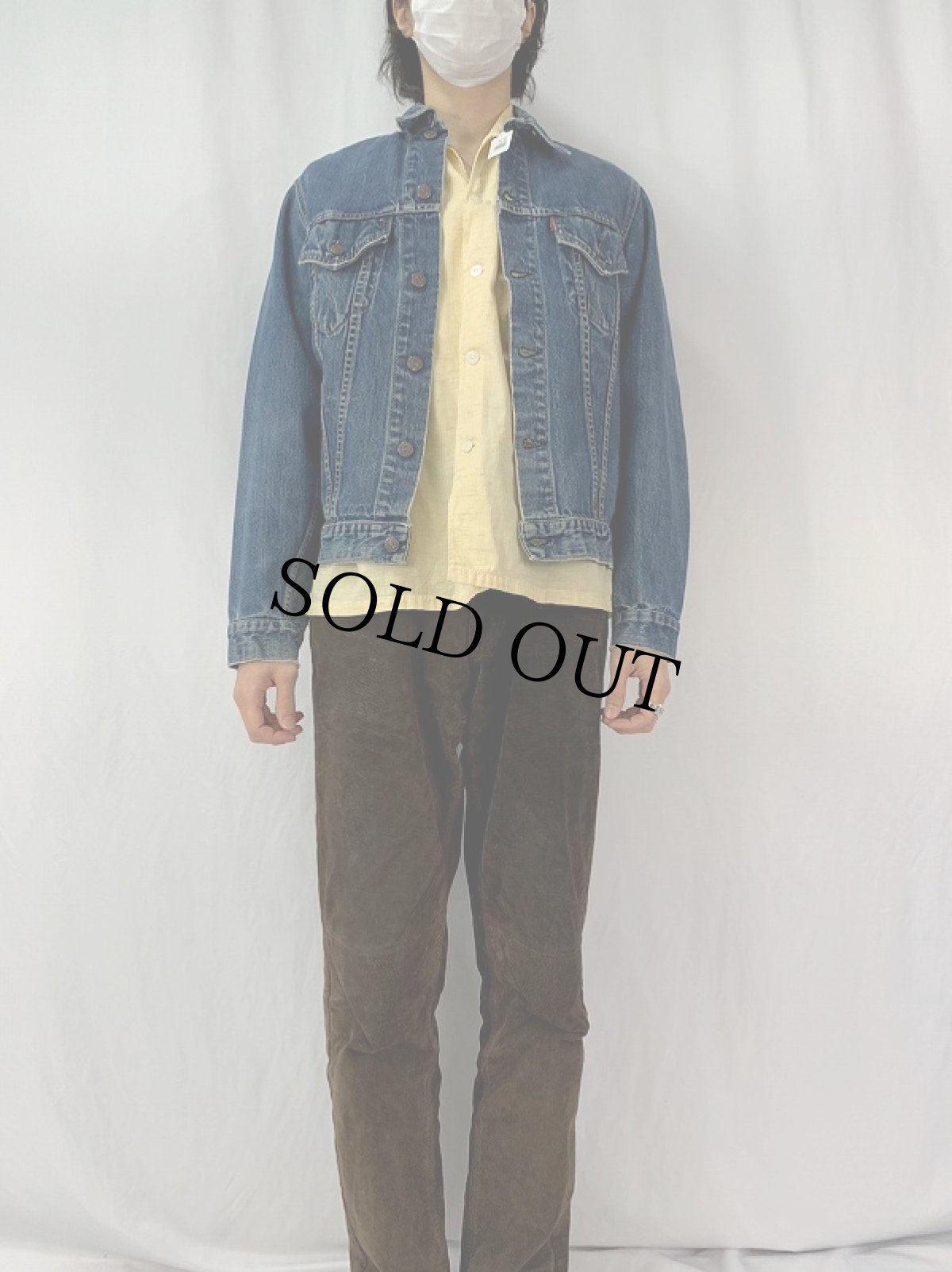画像2: 60's LEVI'S 70505 BIGE デニムジャケット (2)
