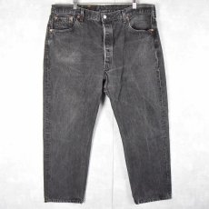 画像1: 90's Levi's 501 USA製 ブラックデニムパンツ W39 (1)