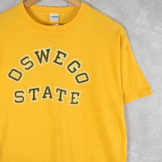 画像1: 70〜80's Champion バータグ USA製 "OSWEGO STATE" プリントTシャツ XL (1)