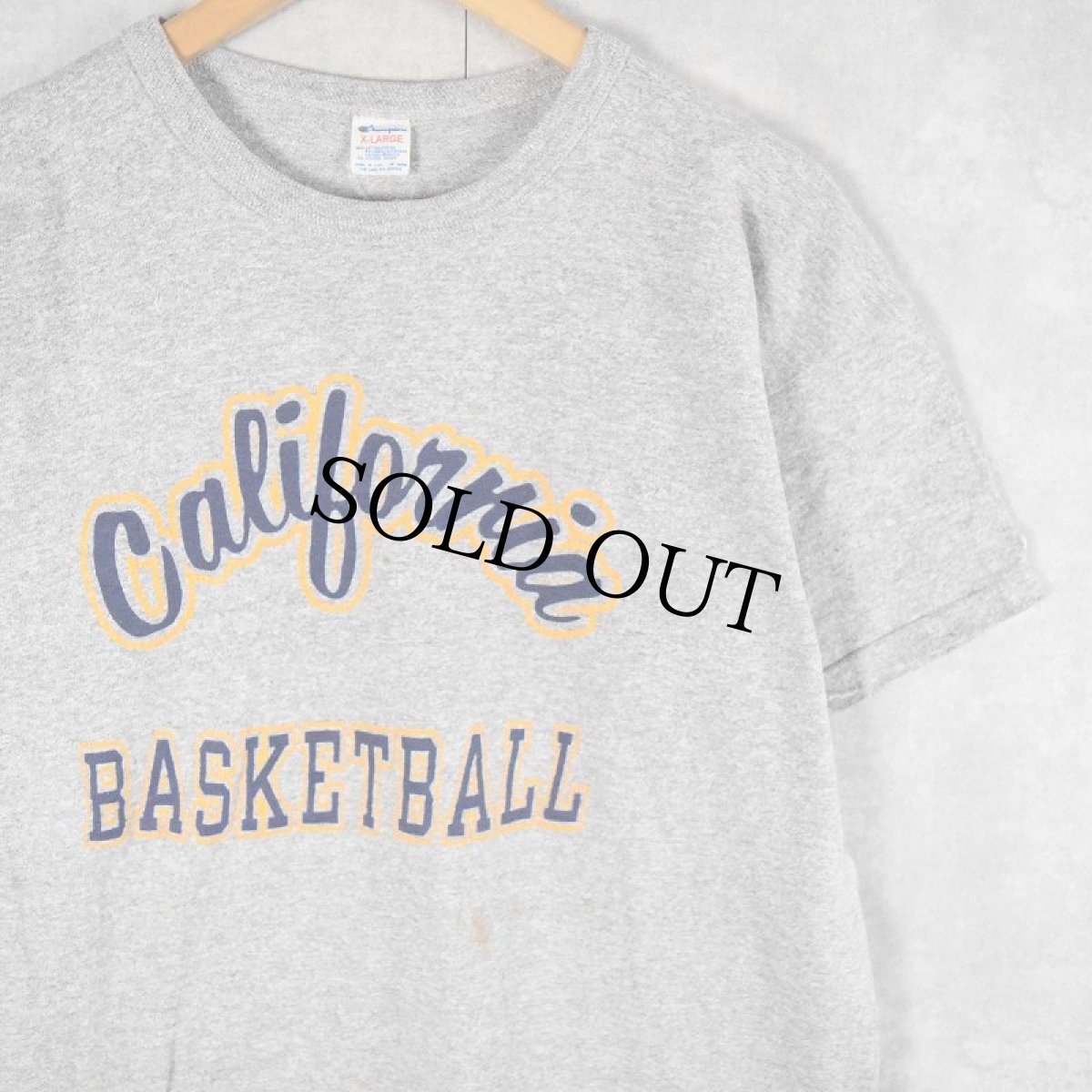 画像1: 80's Champion トリコタグ USA製 "California BASKETBALL" プリントTシャツ XL (1)