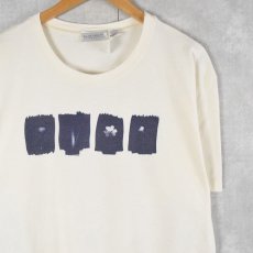 画像1: 90's〜 フラワーアートプリントTシャツ SIZE2 (1)