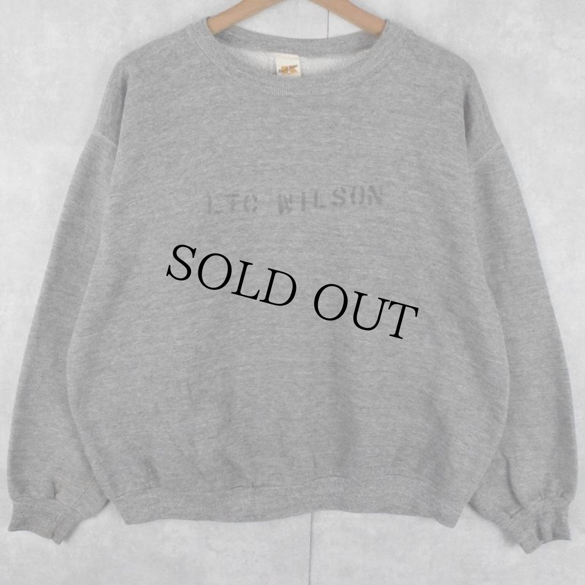 画像2: 70's USA製 "LTC WILSON" ステンシル入り スウェット L (2)