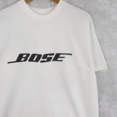 画像1: 90's BOSE USA製 音響機器メーカー ロゴプリントTシャツ L (1)