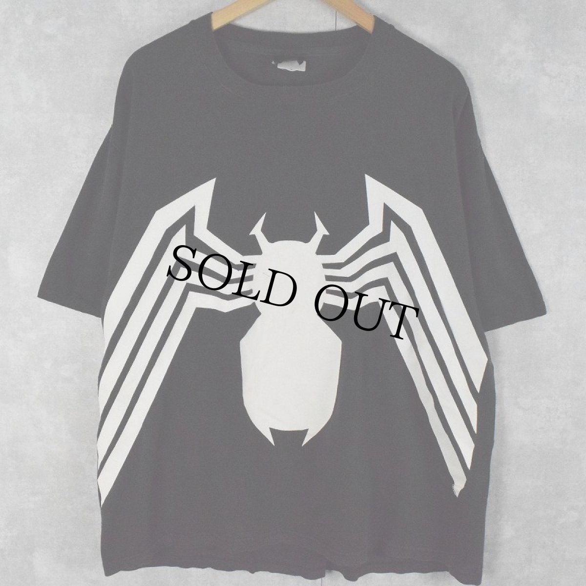 画像1: 90's Spider-Man USA製 "Venom" シンボルマークプリントTシャツ BLACK XL (1)